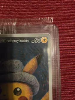 2023 Pokemon Black Star Promo Pikachu with Grey Felt Hat SVP EN 085 - Image 3