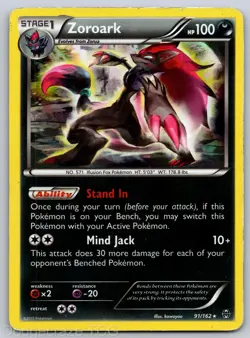 Zoroark 91/162 Holo Rare BREAKthrough Pokemon Holo HP - Image 1