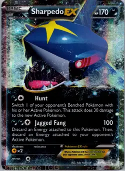Sharpedo EX 91/160 Holo Rare EX Primal Clash Pokemon LP - Image 1
