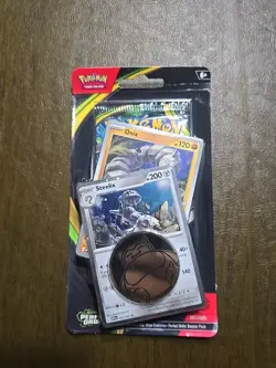 Pokemon TCG Perfect Order Checklane Blister Set Onix + Steelix & Coin - Image 1