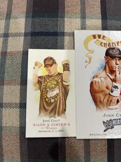 2007 Topps Heritage III WWE John Cena Bonus Cards, Base & Allen Gint Lot Of 4 - Image 2