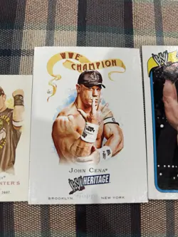 2007 Topps Heritage III WWE John Cena Bonus Cards, Base & Allen Gint Lot Of 4 - Image 3