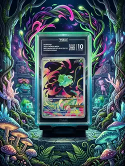 2025 Pokemon Mega Evolution Stamped 133/132 Bulbasuar IR TAG 10 with Guard - Image 1