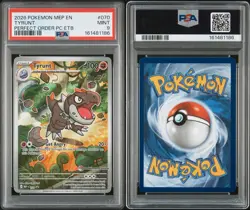 2026 Pokemon Perfect Order Pokemon Center ETB Black Star Promo Tyrunt 070 PSA 9 - Image 3