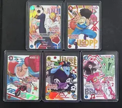 One Piece x Round 1 Promos English HALF SET of 5 Sanji Usopp Franky Jinbe Brook - Image 1