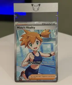 Pokemon: Misty's Vitality 111/084 Ultra Rare Full Art Holo Trainer PITCH BLACK✅ - Image 1