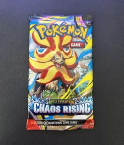 Pokemon TCG Mega Evolution: Chaos Rising Booster Pack 10 Cards English Sealed - Image 1