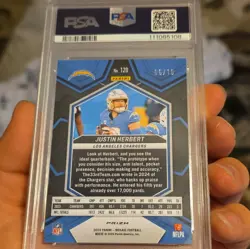 Panini 2024 Mosaic Justin Herbert Gold Mosaic Prizm /10 #120 PSA 9 - Image 2