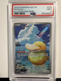 2026 POKEMON ASC EN-ASCENDED HEROES ILLUSTRATION RARE #226 PSYDUCK PSA 9 - Image 1