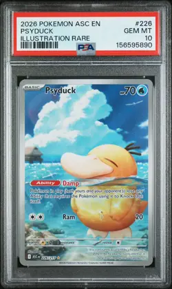 2026 Pokemon Ascended Heroes PSYDUCK #226 Illustration Rare PSA 10 Gem Mint - Image 1