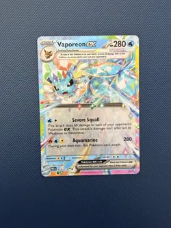 Pokemon TCG Vaporeon EX 023/131 Prismatic Evolutions Double Rare Holo Card - Image 1