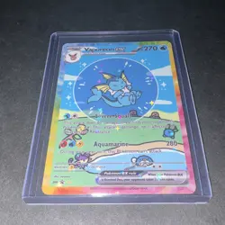 Vaporeon EX Pokemon Bubbles Friend Fan Art Non Tcg Fan Art Card 2025 Holo - Image 1