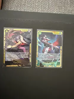 One Piece Card Game Crocodile And Dracula Mihawk Op14. Lot 2 - Image 1