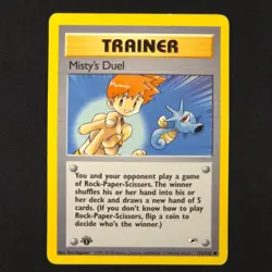Misty's Duel 123/132 - 1st Edition Gym Heroes - Pokemon Card - Image 1