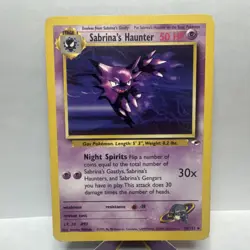 Pokemon Gym Heroes Card 58/132 Sabrina's Haunter LP WOTC Vintage - Image 1