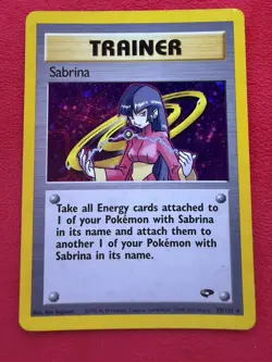 Pokemon TCG Sabrina Trainer Gym Challenge Holo Card 20/132 Rare LP - Image 1