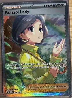 Parasol Lady SIR 255/182 SV04: Paradox Rift Holo Pokemon Card - Image 1