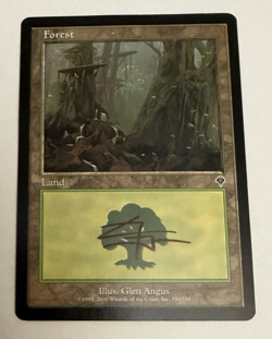 SIGNED Glen Angus Invasion Forest 350 Magic The Gathering MTG Autograph - Image 1