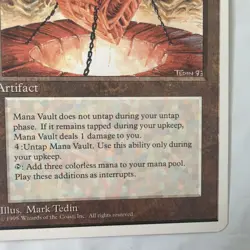 Mana Vault MTG Magic the Gathering 4th Edition Litely Played See Pics - Image 4