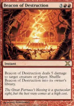 MTG Beacon of Destruction - Foil, Tenth Edition, Moderately Played, English - Image 1
