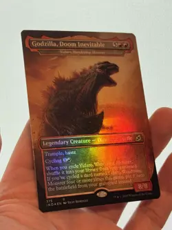 1X FOIL Godzilla, Doom Inevitable BORDERLESS MINT MTG Magic Ikoria Godzilla - Image 3