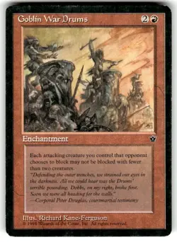 Goblin War Drums (Kane-Ferguson)- Fallen Empires - Magic the Gathering MTG Nice! - Image 1