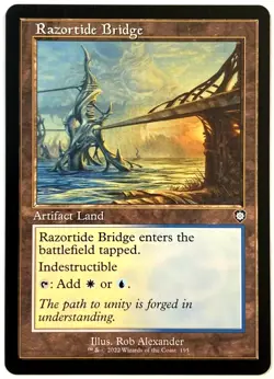 Razortide Bridge (Retro Frame) - Commander: The Brothers' War (BRC) MTG NM - Image 1