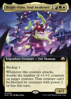 x1 Bright-Palm, Soul Awakener - Extended Art M MTG Commander: March of the Machi - Image 1