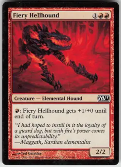 FIERY HELLHOUND 136 COMMON MAGIC 2011 (M11) MAGIC: THE GATHERING LP - Image 1