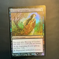 Wizards of the Coast Blessing of Leeches Black Foil Enchantment 2005 - Image 1