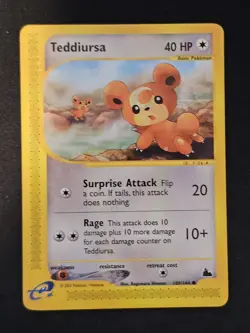 Pokemon TCG Teddiursa 109 Skyridge Near Mint (non-holo) - Image 1