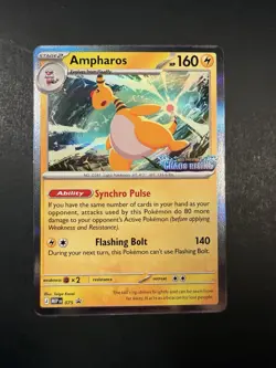 Ampharos MEP 075 Prerelease Black Star Promo Stamped Chaos Rising Pokemon - Image 1