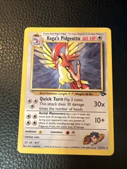 # Koga's Pidgeotto Gym Challenge 27/132 Rare Unlimited WoTC Pokemon 2000 LP - Image 1