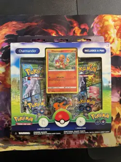 TCG Pokemon GO Charmander Pin Collection Box - Image 1
