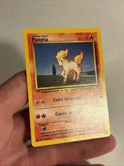 vintage Ponyta 60/102 WOTC Base Set Pokemon Card Portuguese edition rare - Image 5