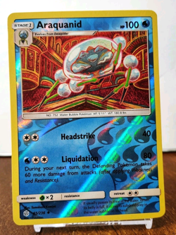 POKEMON ARAQUANID 65/236 REVERSE HOLO COSMIC ECLIPSE LP TOMOKAZU KOMIYA - Image 1