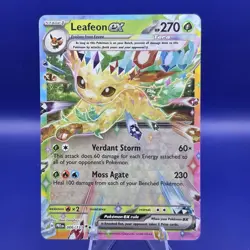Leafeon ex 006/131 Double Rare Holo Prismatic Evolutions Pokemon NM - Image 1