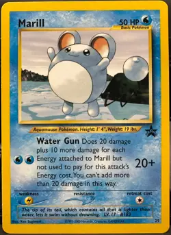 Marill #29 WOTC Black Star Promo Pokemon TCG 1999 LP - Image 1
