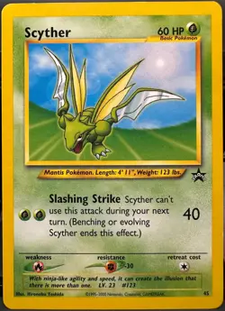 Scyther #45 WOTC Black Star Promo Pokemon TCG 1999 LP - Image 1