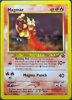 Magmar #44 WOTC Black Star Promo Pokemon TCG 1999 LP - Image 1