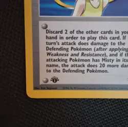 Pokemon TCG Misty 102/132 Gym Heroes Rare Regular Unlimited ENG WotC 2000 - Image 2