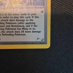 Pokemon TCG Misty 102/132 Gym Heroes Rare Regular Unlimited ENG WotC 2000 - Image 3