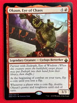 MTG Foil 1X Okaun, Eye of Chaos X1 Battlebond Magic - NM/MT - Image 1