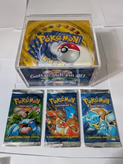 Pokemon TCG Empty Base Set Green Wing Booster Box Vintage WOTC + Empty Packs - Image 1