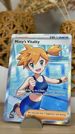 Pokemon TCG: Misty's Vitality Holo Ultra Rare ME05: Pitch Black 111/084 - NM - Image 1
