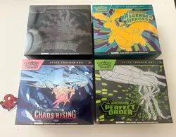 Pokemon TCG ETB 4 pk. Ascended Heroes, Pitch Black, Chaos Rising, Perfect Order - Image 1