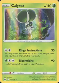 Pokemon Calyrex 017/159 Holo Rare Crown Zenith Near Mint - Image 1