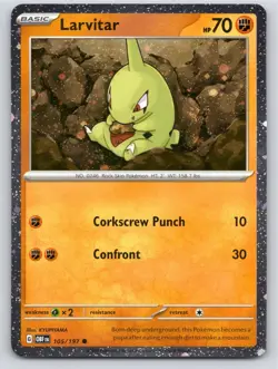 POKEMON LARVITAR (COSMOS HOLO) 105/197 NM A542 FREE S&H - Image 1