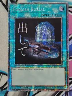 YUGIOH RA05-EN138 FOOLISH BURIAL STAMPED STARLIGHT RARE 1ST EDITION - Image 1