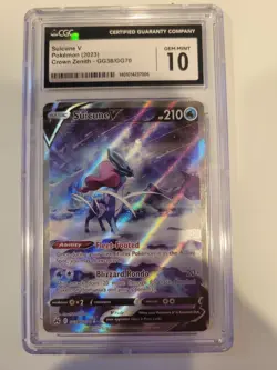 Pokemon Suicune V GG38/GG70 Crown Zenith Galarian Gallery Holo Ultra Rare CGC 10 - Image 1